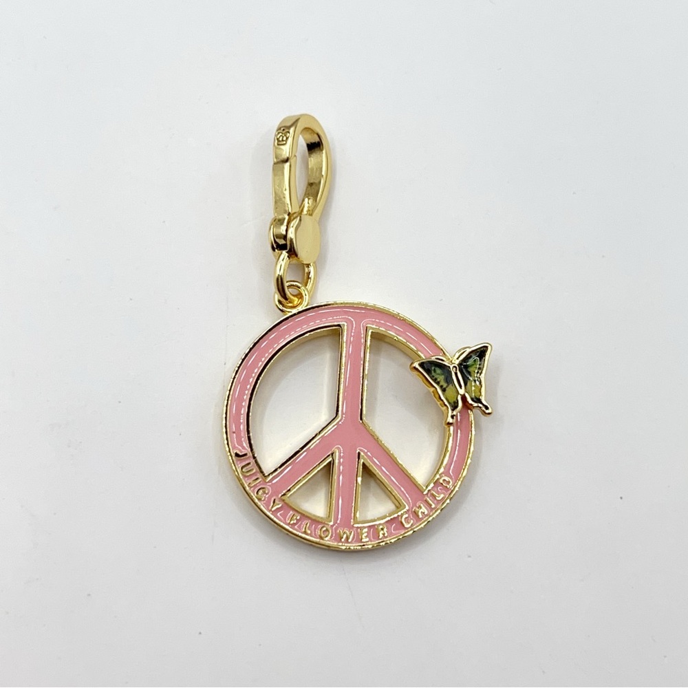 Juicy Couture peace sign charm